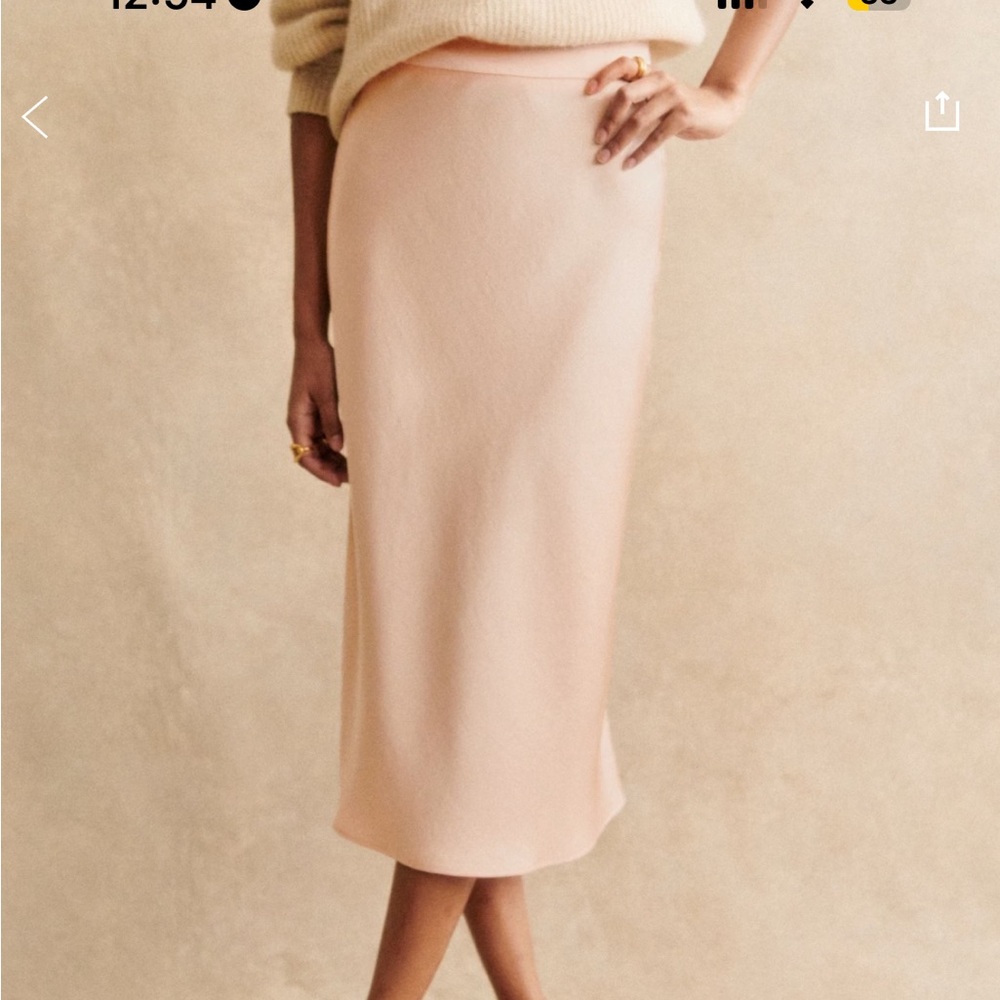 Sezane Sandy Skirt Powder Pink - Size 4